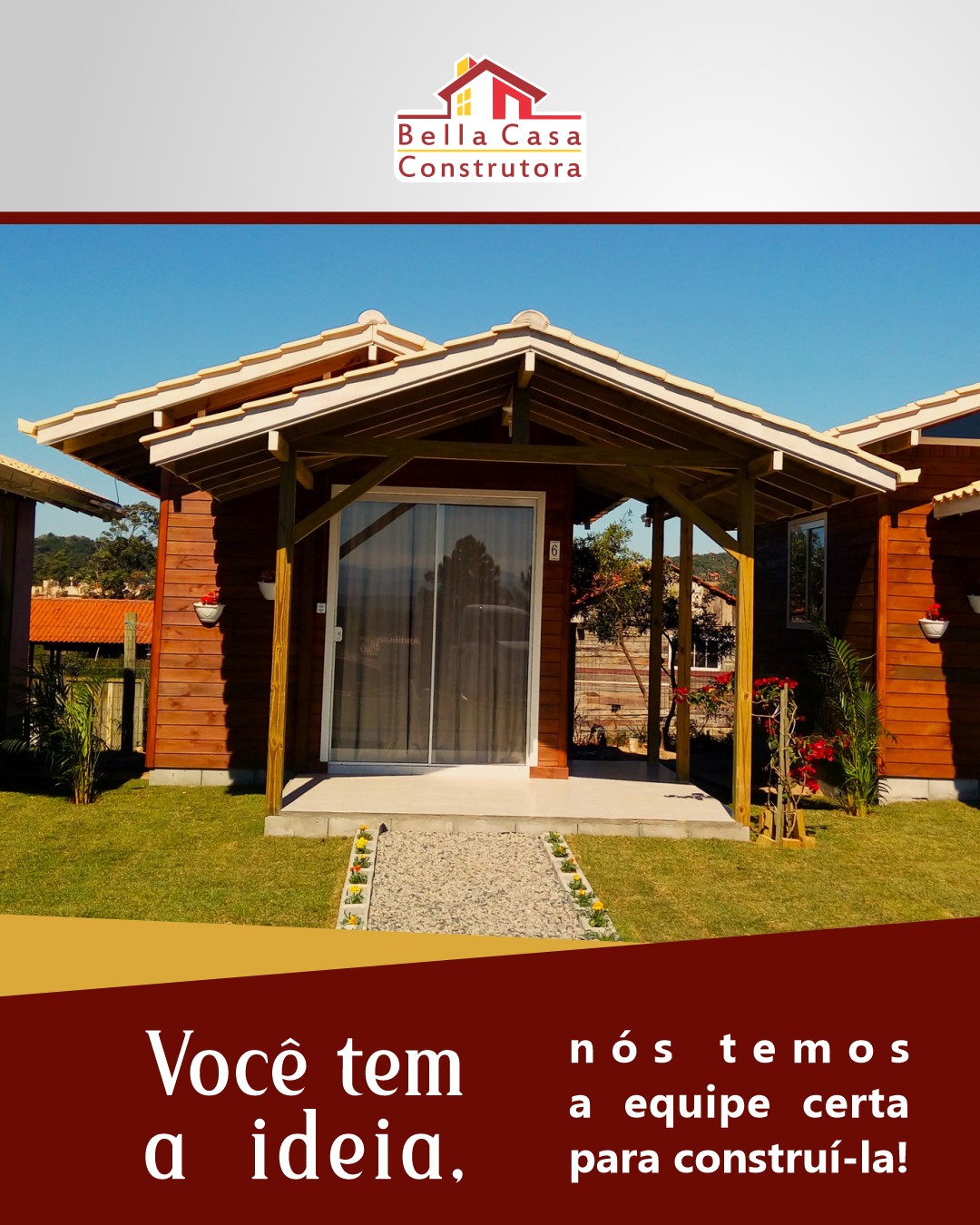 Você tem o terreno — nós construímos o seu lar dos sonhos.

Na Bella Casa Construtora, cada projeto é feito com dedicação, transparência e mais de 13 anos de experiência em Garopaba e região.
Casas em madeira, alvenaria ou mistas, sempre com qualidade, segurança e atenção aos detalhes.

Chegou a hora de tirar seu projeto do papel.
Fale conosco pelo WhatsApp e dê o primeiro passo para construir com quem entende do assunto.

Bella Casa Construtora — atendemos Garopaba e região.