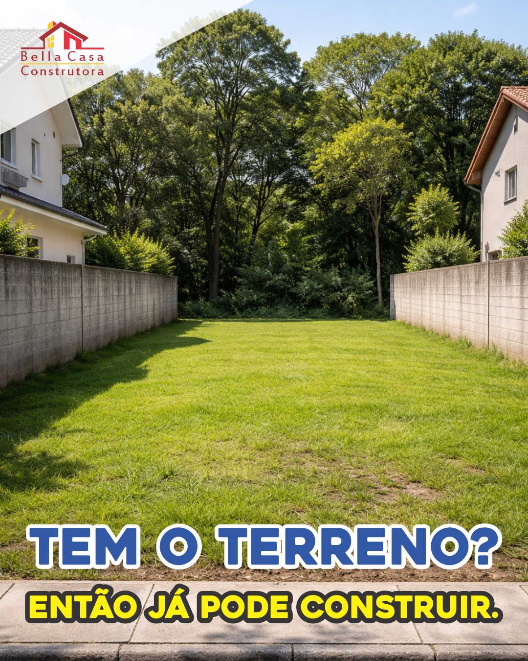 Se você já tem o terreno, o próximo passo é construir.

A Bella Casa Construtora assume toda a gestão da obra, desde o início até a entrega final.
Você não precisa se preocupar com etapas, profissionais ou materiais.

A gente constrói.
Você recebe a casa pronta.

Fale conosco pelo WhatsApp (48) 99924-3624.

Atendemos Garopaba, Imbituba e região (até 40 km).