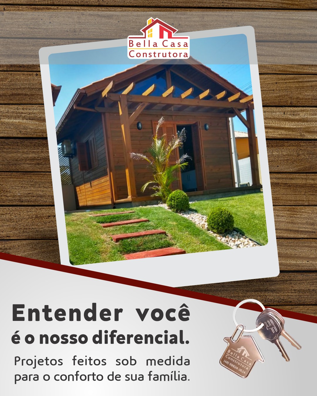 Seu terreno pode ser muito mais do que um espaço vazio.

Com chalés planejados pela Bella Casa Construtora, ele se transforma em hospedagem de sucesso e fonte de renda constante.

Invista com quem tem mais de 13 anos de experiência em Garopaba e região.
Converse com a gente no WhatsApp: (48) 99924-3624