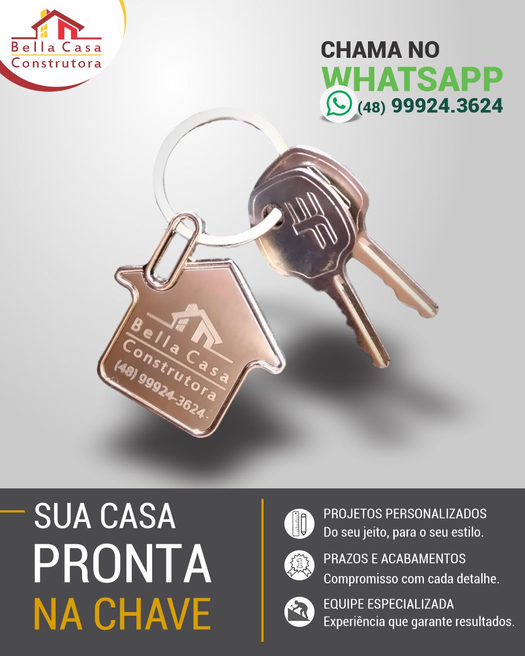 Seu sonho merece sair do papel com qualidade, confiança e atenção em cada detalhe.

Na Bella Casa Construtora, transformamos projetos em lares prontos para viver, com acabamento de qualidade, prazos bem definidos e projetos personalizados para o seu estilo.

Sua casa pronta na chave, do jeito que você sempre imaginou.

Entre em contato pelo WhatsApp:
(48) 99924-3624

Construímos em Garopaba, imbituba  e região.