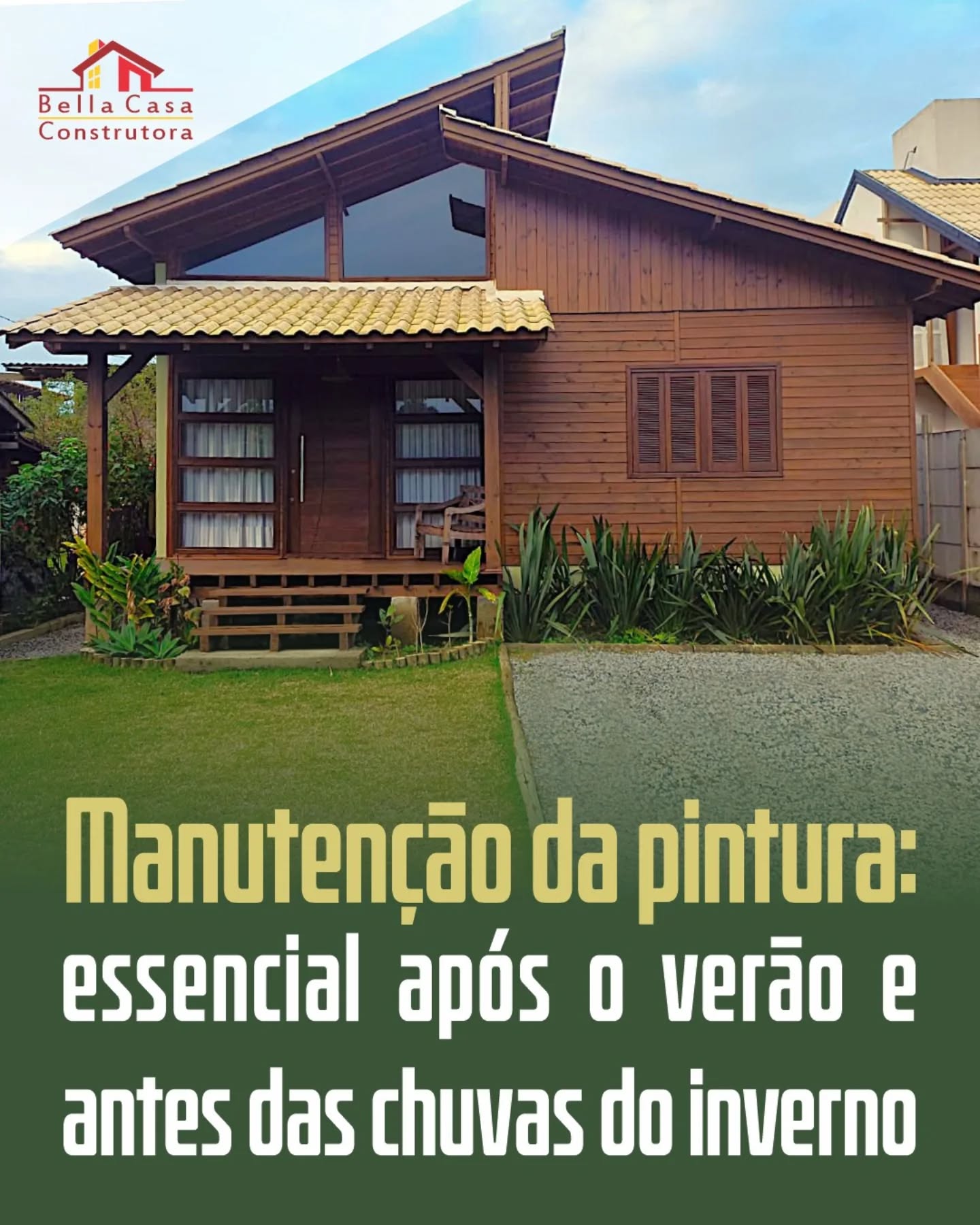 Depois de um verão intenso, a exposição ao sol pode causar ressecamento, desbotamento e pequenas fissuras na madeira. Com a chegada das chuvas de inverno, esses problemas tendem a evoluir, comprometendo a estrutura e a estética do imóvel.

A manutenção da pintura é o principal fator de proteção nesse período. Uma boa aplicação de tinta ou verniz cria uma barreira contra a umidade, evita infiltrações e prolonga significativamente a vida útil da madeira.

A recomendação é realizar uma revisão completa na área externa: lixar pontos danificados, corrigir imperfeições e reaplicar um produto de qualidade, garantindo vedação e acabamento adequados.

Para um resultado eficiente e duradouro, utilize produtos confiáveis da Loja Central de Tintas, em Garopaba, Imbituba ou Laguna. @lojascentraldetintas

Antecipar a manutenção é a melhor forma de evitar custos maiores no futuro e manter sua casa sempre valorizada.